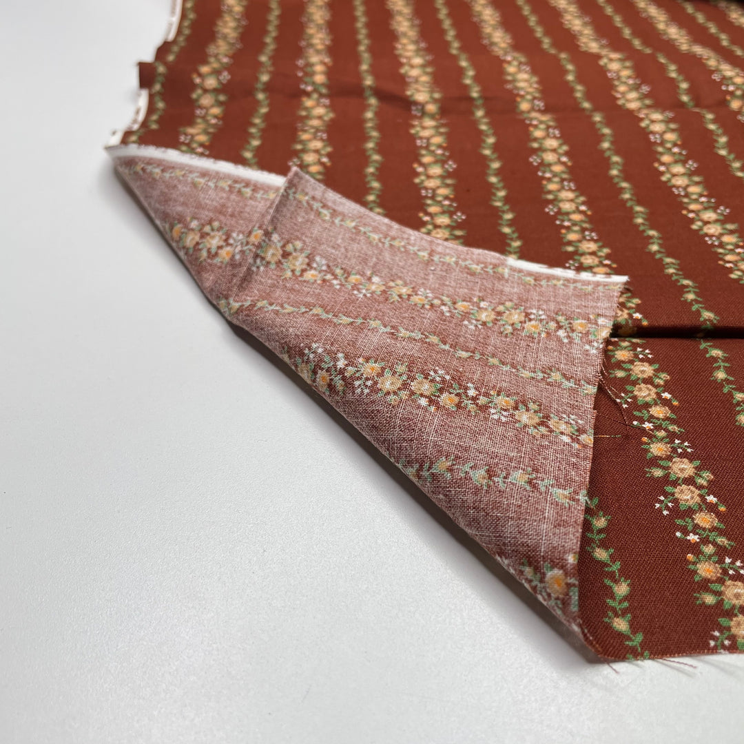 Flavoured Wallpaper - Cotton Woven - Brown Multi Floral - 1.95M Bundle (6630734626929)