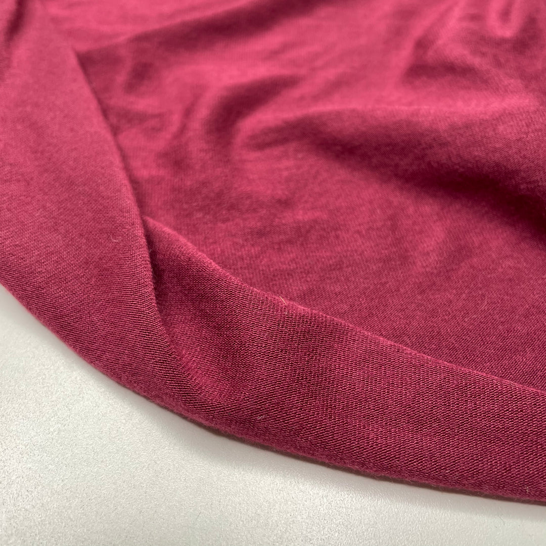 Smooth Romance - Jersey Bamboo Blend Knit - Burgundy - 1/2 Meter (6632809103473)