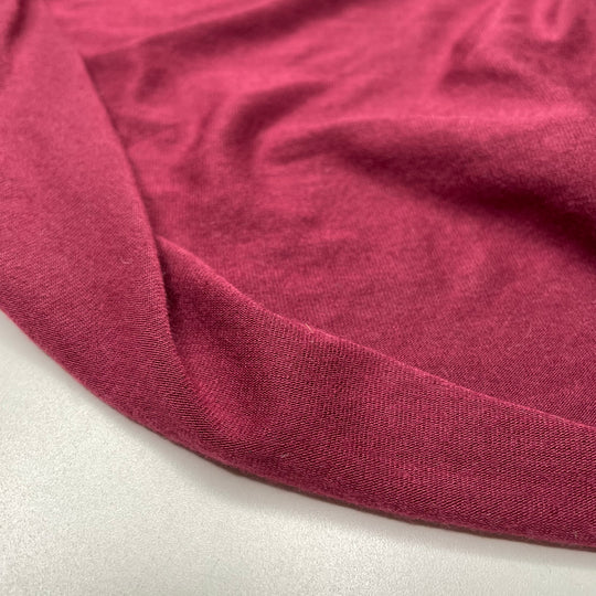 Smooth Romance - Jersey Bamboo Blend Knit - Burgundy - 1/2 Meter (6632809103473)