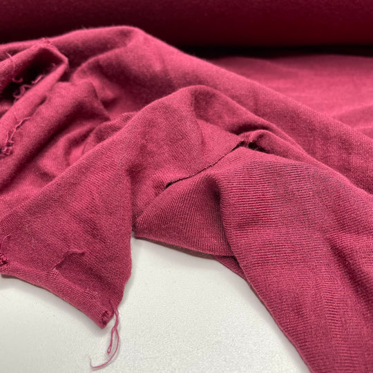 Smooth Romance - Jersey Bamboo Blend Knit - Burgundy - 1/2 Meter (6632809103473)