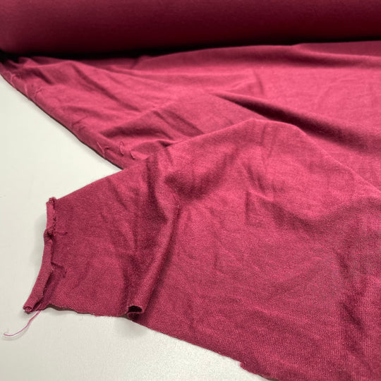Smooth Romance - Jersey Bamboo Blend Knit - Burgundy - 1/2 Meter (6632809103473)