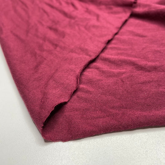 Smooth Romance - Jersey Bamboo Blend Knit - Burgundy - 1/2 Meter (6632809103473)