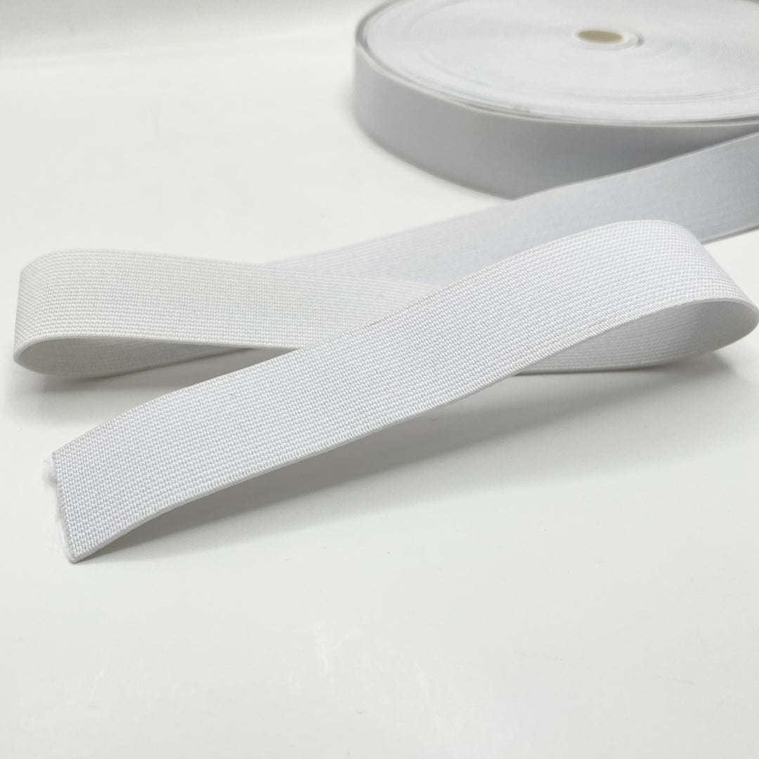 1" Braided Elastic - White - 1M (6634150822001)