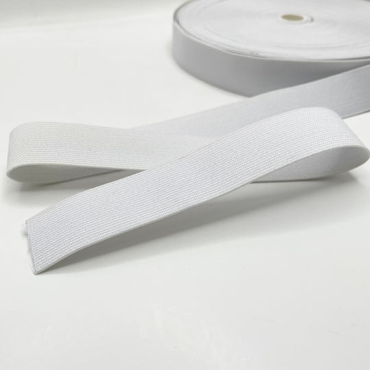 1" Braided Elastic - White - 1M (6634150822001)