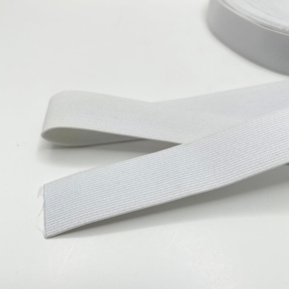 1" Braided Elastic - White - 1M (6634150822001)