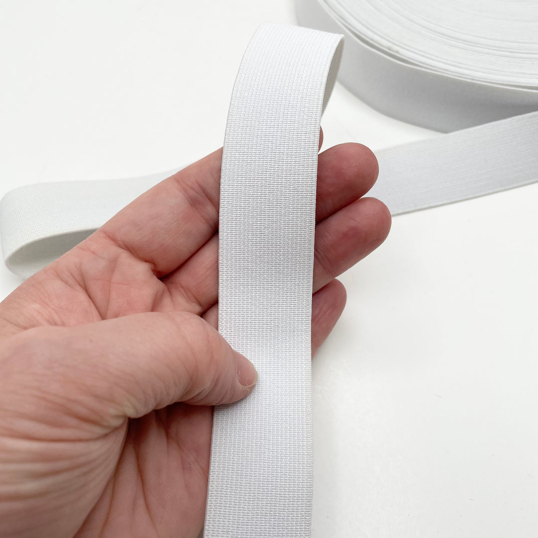 1" Braided Elastic - White - 1M (6634150822001)