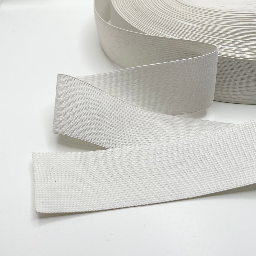 1 ¾" Braided Elastic - White - 1M (6634154819697)