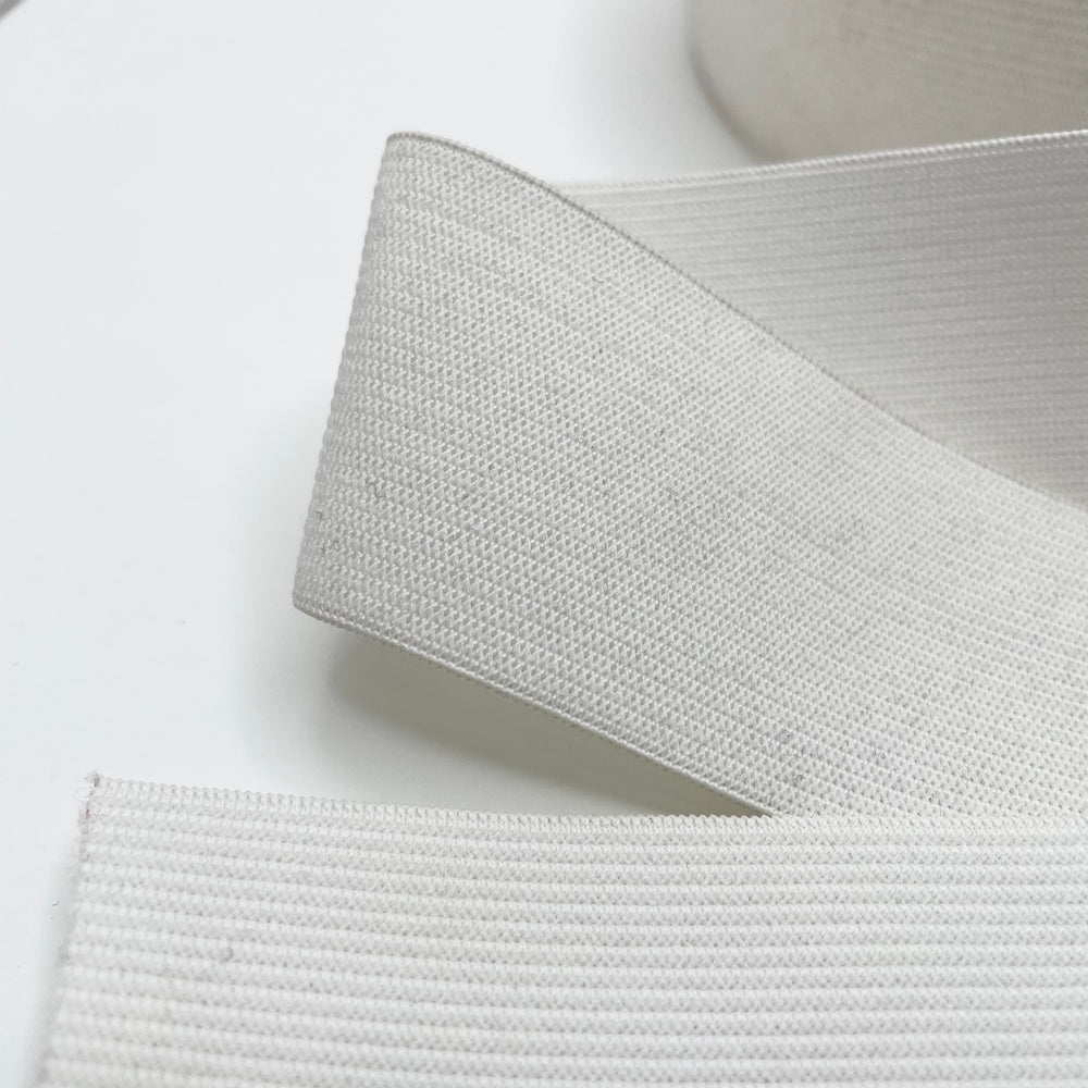 1 ¾" Braided Elastic - White - 1M (6634154819697)