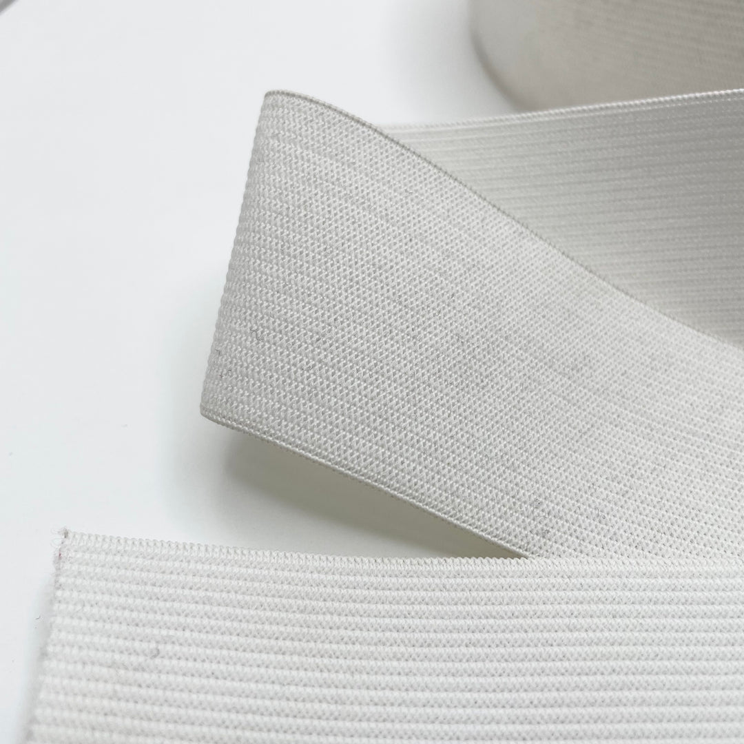 1 ¾" Braided Elastic - White - 1M (6634154819697)