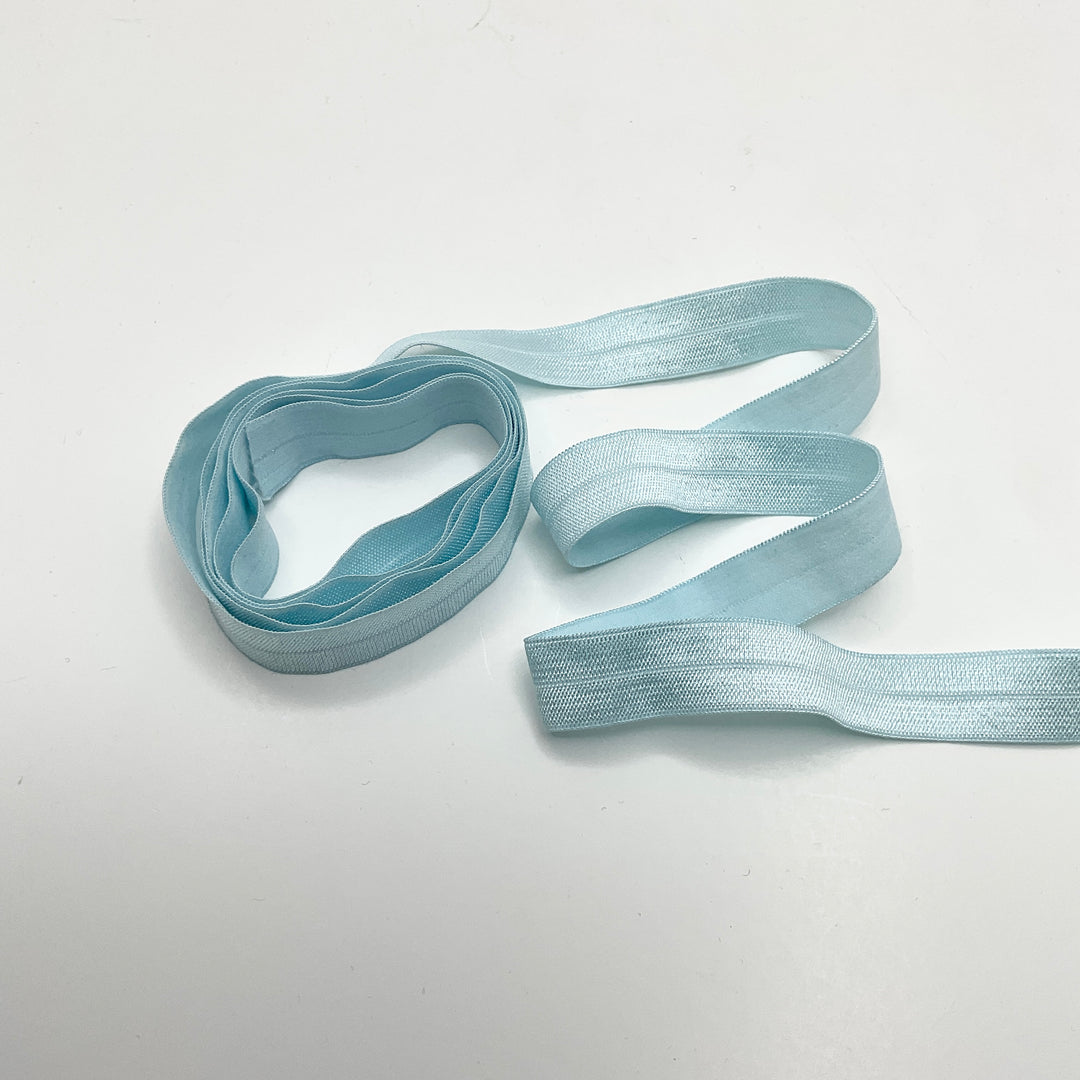 1" Foldover Elastic - Light Blue - 1M Bundle (6635080188017)