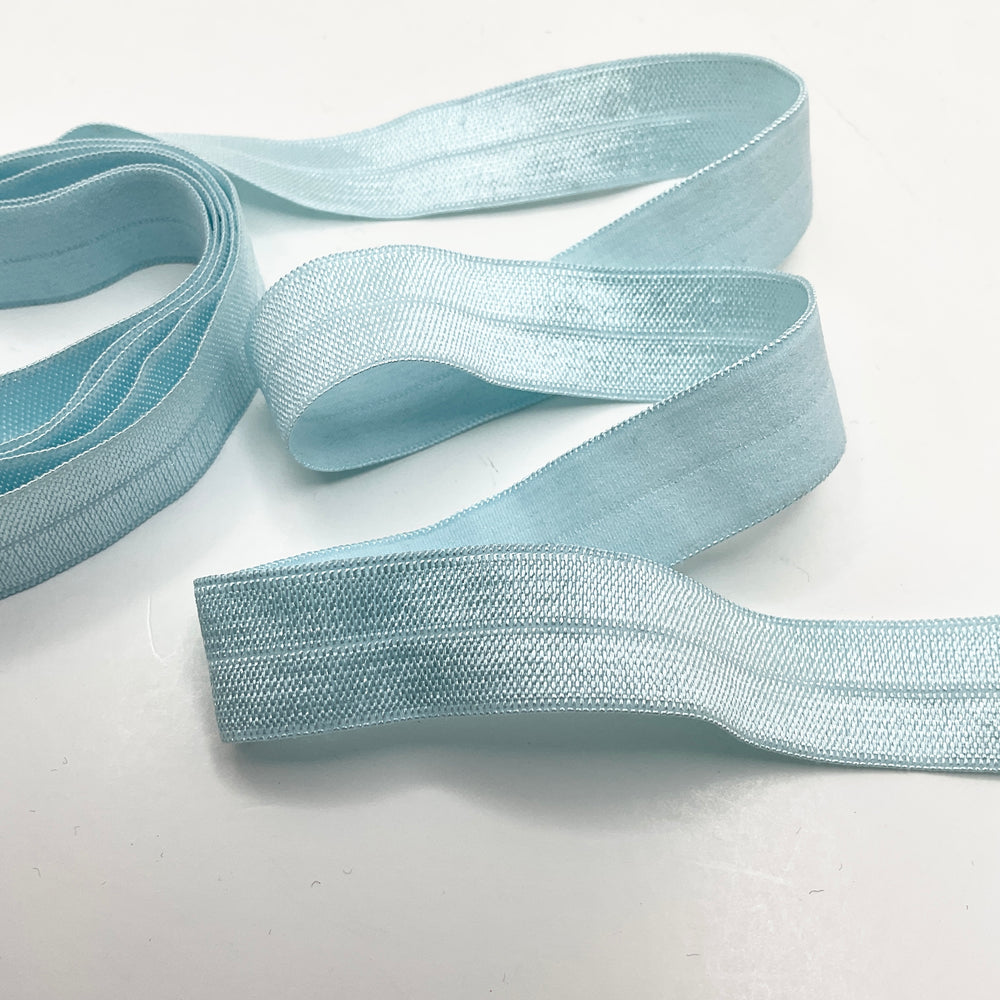 1" Foldover Elastic - Light Blue - 1M Bundle (6635080188017)