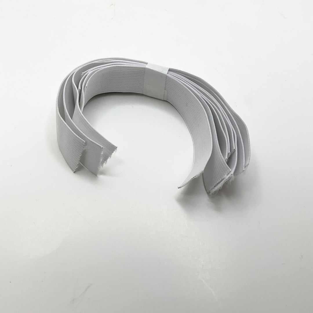1" Braided Elastic - White - 0.15M Bundle (6635087036529)