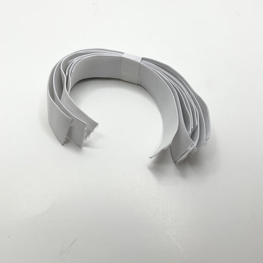 1" Braided Elastic - White - 0.15M Bundle (6635087036529)