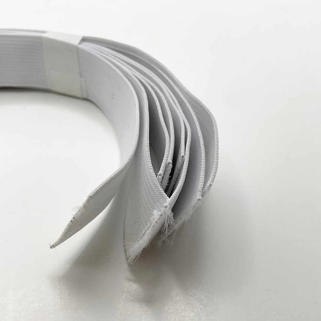 1" Braided Elastic - White - 0.15M Bundle (6635087036529)