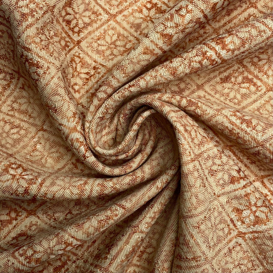 Rusty Pour Over - Cotton/Poly Woven - Orange/Cream Geometric - 1.25M Bundle (6643250004081)