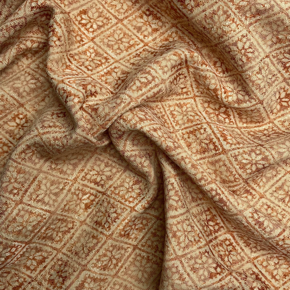 Rusty Pour Over - Cotton/Poly Woven - Orange/Cream Geometric - 1.25M Bundle (6643250004081)