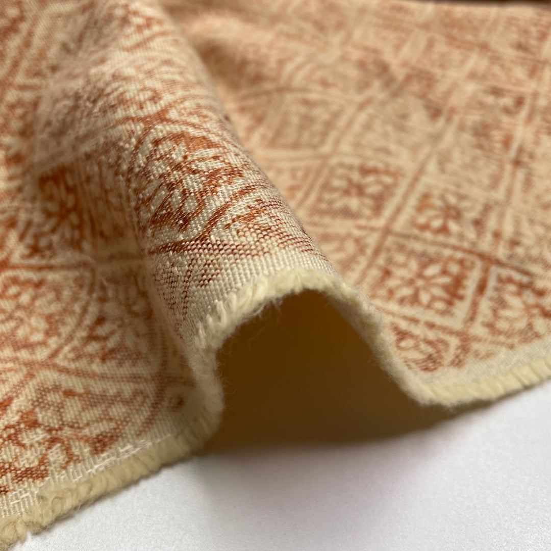 Rusty Pour Over - Cotton/Poly Woven - Orange/Cream Geometric - 1.25M Bundle (6643250004081)