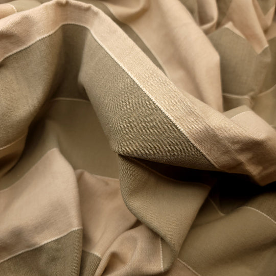 Tea Blends - Cotton Woven - Light Beige/Green Stripes - 1.45M Bundle (6644386496625)