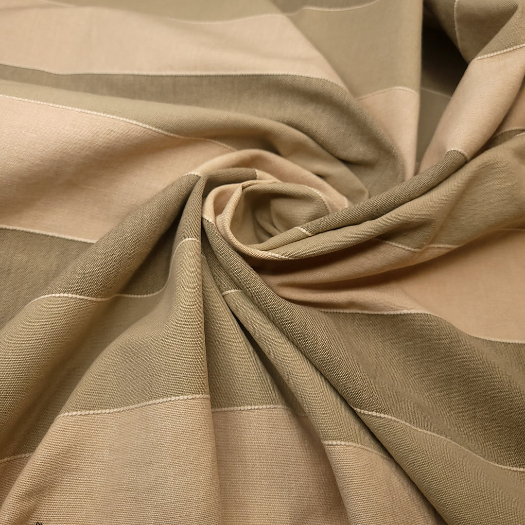 Tea Blends - Cotton Woven - Light Beige/Green Stripes - 1.45M Bundle (6644386496625)