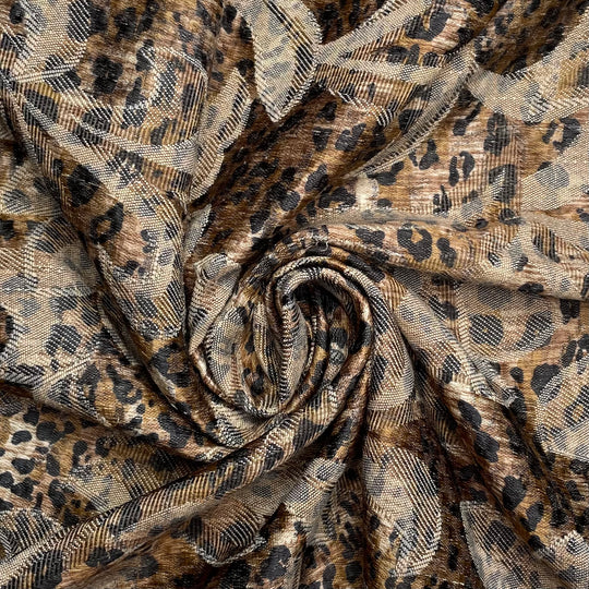 Cheetahs Cheeto - Jacquard Poly/Cotton Woven - Multi Animal Print - Bundles (6645362360433)