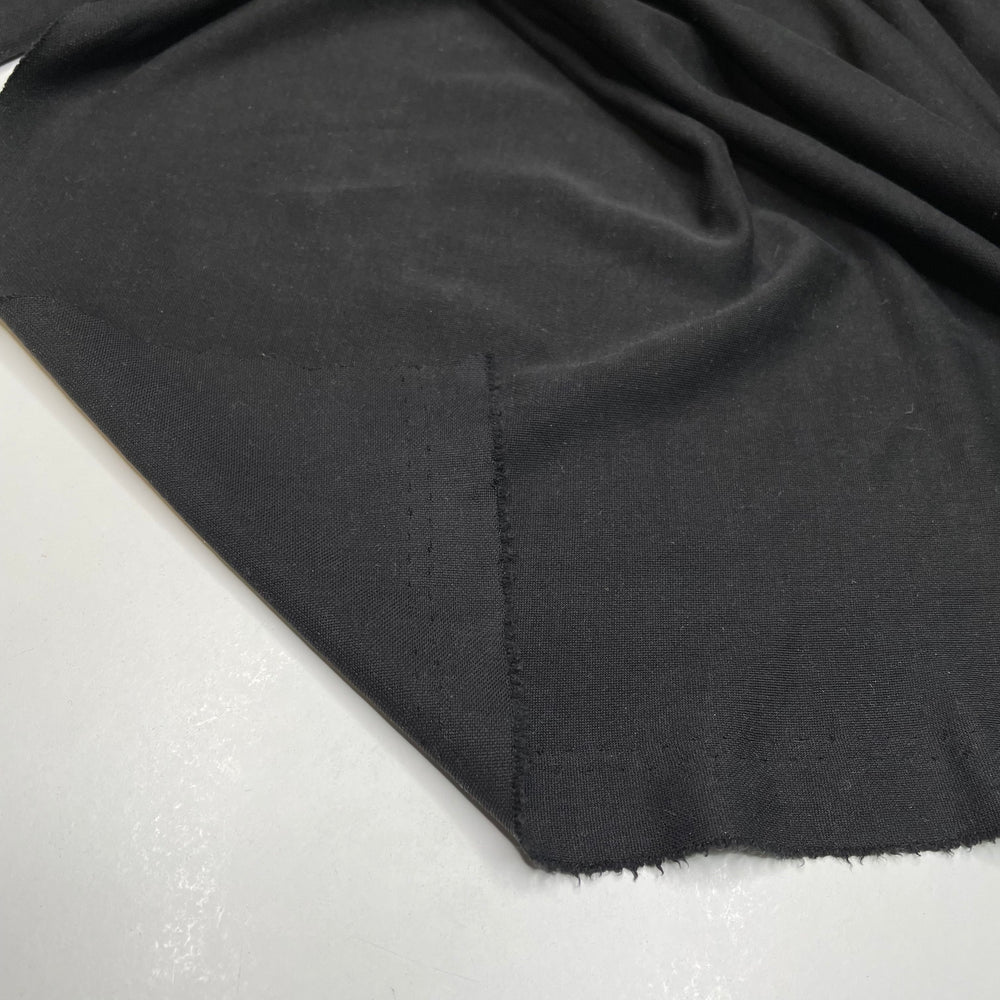 UB - Soft To The Touch - Brushed Jersey Poly/Rayon Knit - Black - 1/2 Meter (6648010604657)