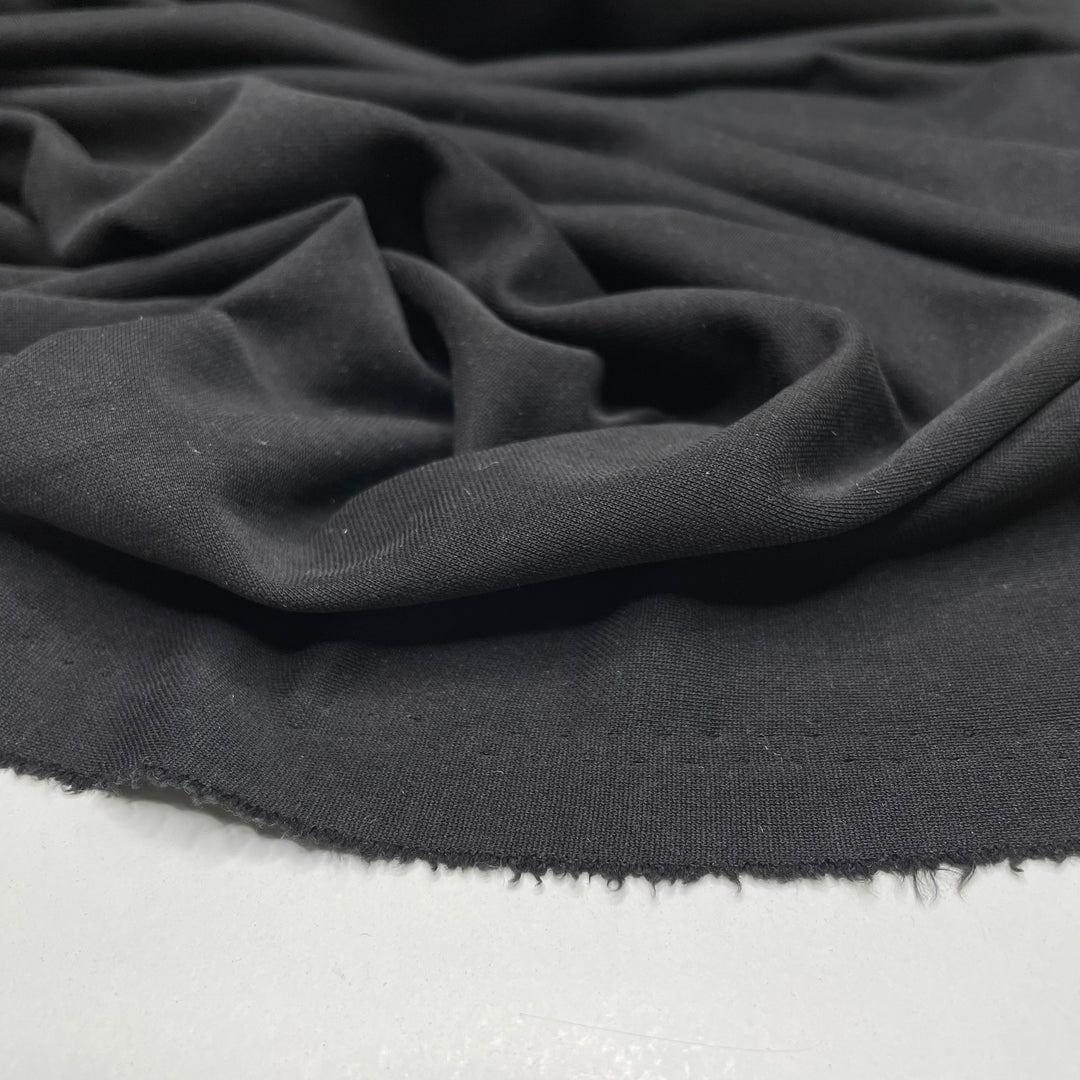 UB - Soft To The Touch - Brushed Jersey Poly/Rayon Knit - Black - 1/2 Meter (6648010604657)
