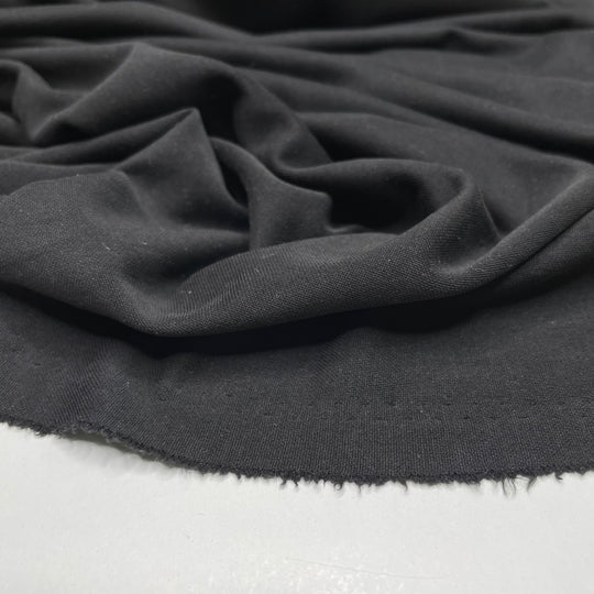 UB - Soft To The Touch - Brushed Jersey Poly/Rayon Knit - Black - 1/2 Meter (6648010604657)