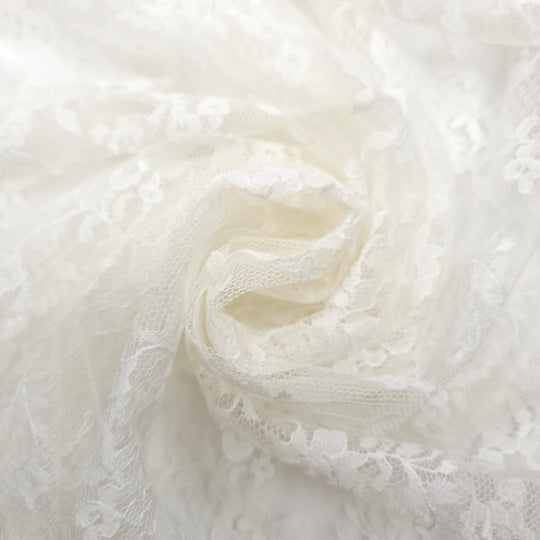 Where The North Wind Meets The Sea - Lace Poly Knit - Cream Floral - Bundles (6661412782193)