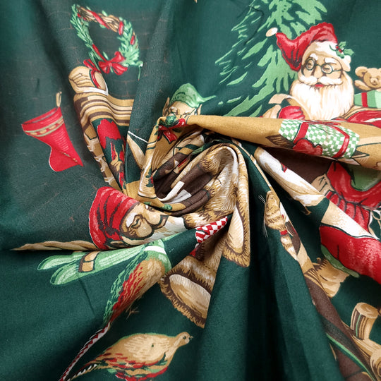Christmas Apron - Pattern Cotton Woven - White Multi Apron - 0.85M Bundle (6661470388337)