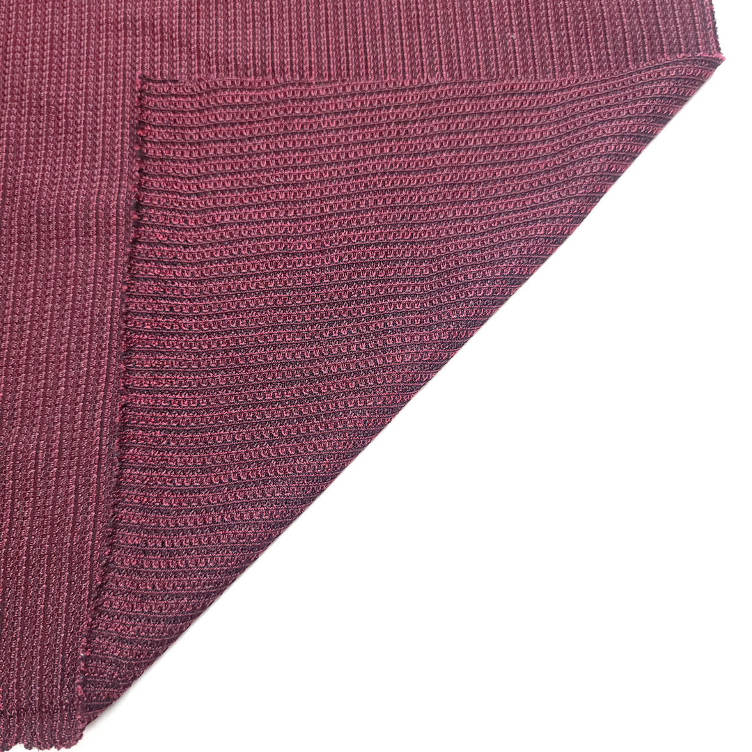 Fine Wine - Rib Knit Poly Knit - Red/Black - 1.55M Bundle (6661480513649)
