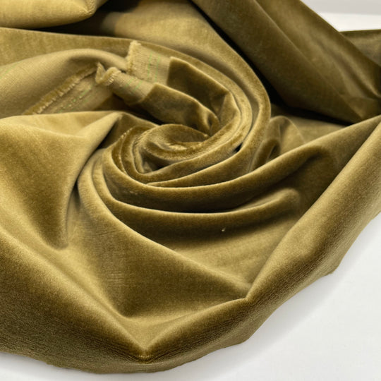 Velvet Jacket - Velvet Cotton Woven - Olive - 0.85M Bundle (6661494472817)
