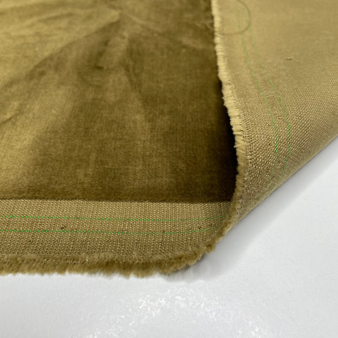 Velvet Jacket - Velvet Cotton Woven - Olive - 0.85M Bundle (6661494472817)