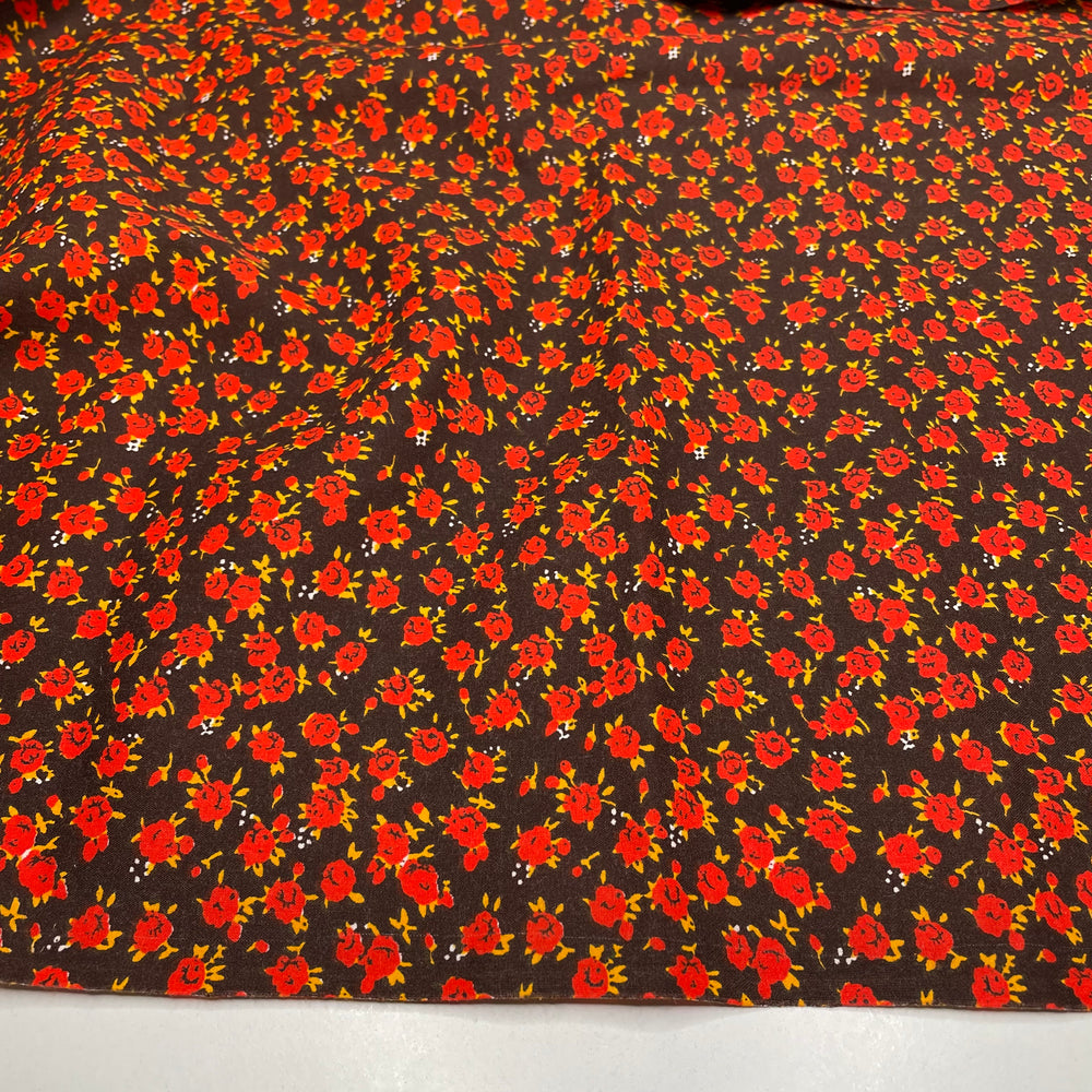 Party Crackers - Cotton Woven - Red/Burgundy Floral - 2M Bundle (6668867764337)