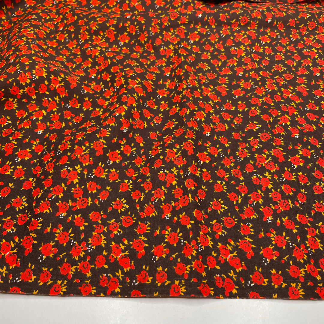 Party Crackers - Cotton Woven - Red/Burgundy Floral - 2M Bundle (6668867764337)