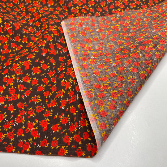 Party Crackers - Cotton Woven - Red/Burgundy Floral - 2M Bundle (6668867764337)