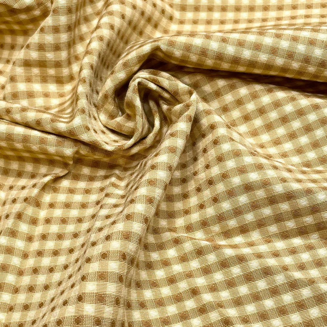 Assorted Butter Cookies - Cotton Blend Woven - Gold Polka Dots - 1/2 Meter (6669358956657)
