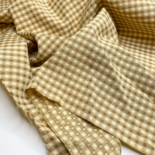 Assorted Butter Cookies - Cotton Blend Woven - Gold Polka Dots - 1/2 Meter (6669358956657)