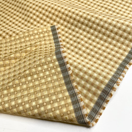 Assorted Butter Cookies - Cotton Blend Woven - Gold Polka Dots - 1/2 Meter (6669358956657)
