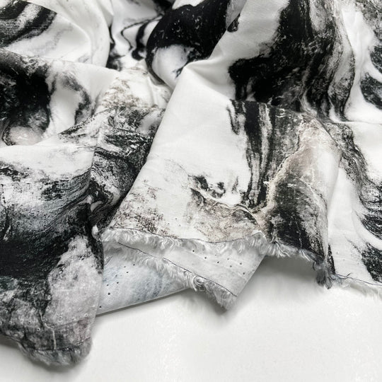 Polished Countertop - Viscose Woven - White/Black Marble - Bundles (6671962144881)