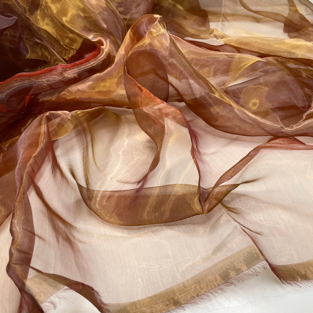 Second Chance - Organza Synthetic Blend Woven - Gold/Red - 3M Bundle (6672186736753)