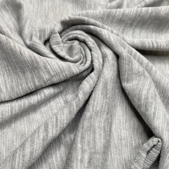 Fireplace Smoke - Jersey Cotton/Bamboo Knit - Grey - 1M Bundle (6672693231729)
