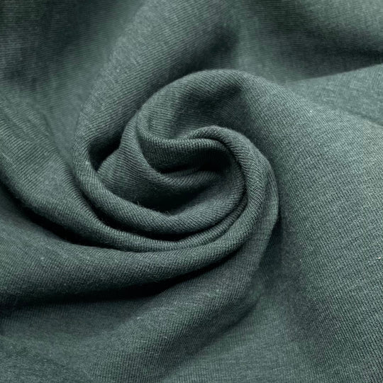Blue Spruce - Jersey Fleece Bamboo/Cotton Knit - Green - 1M Bundle (6678340927601)