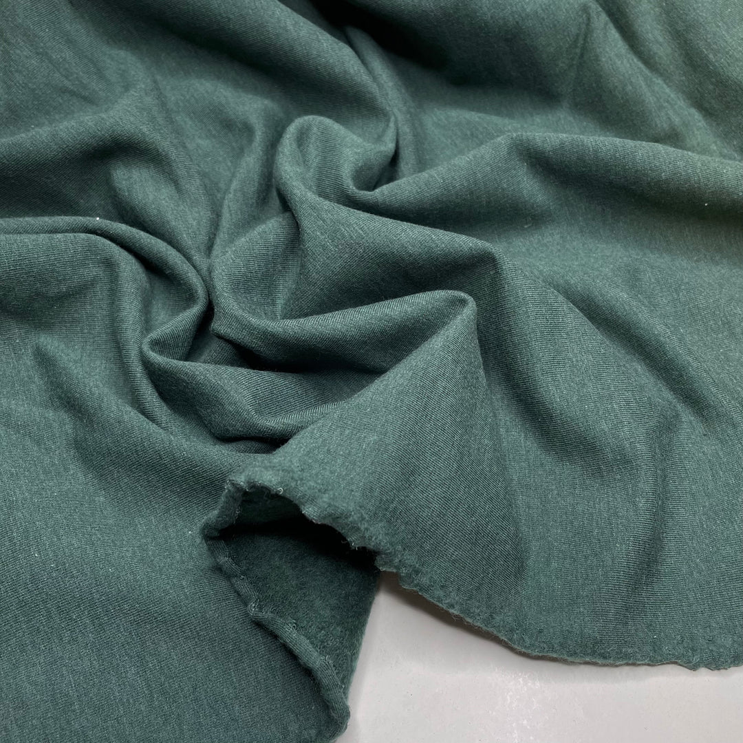 Blue Spruce - Jersey Fleece Bamboo/Cotton Knit - Green - 1M Bundle (6678340927601)