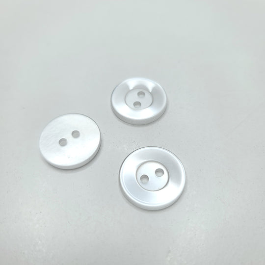 2 Hole Button - 18MM Plastic - Light Grey - 10 Pack (6744512594033)