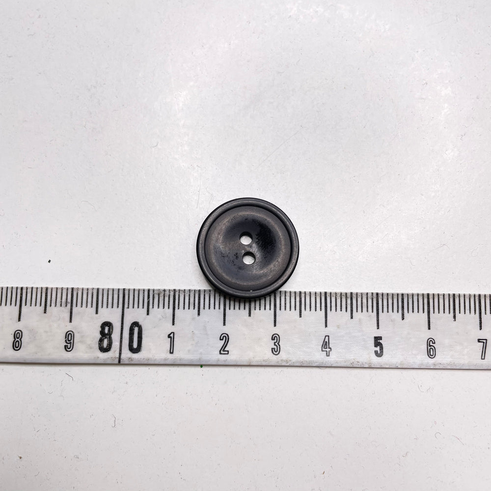 2 Hole Button - 20MM Plastic - Black - 100 Pack (6749427859569)