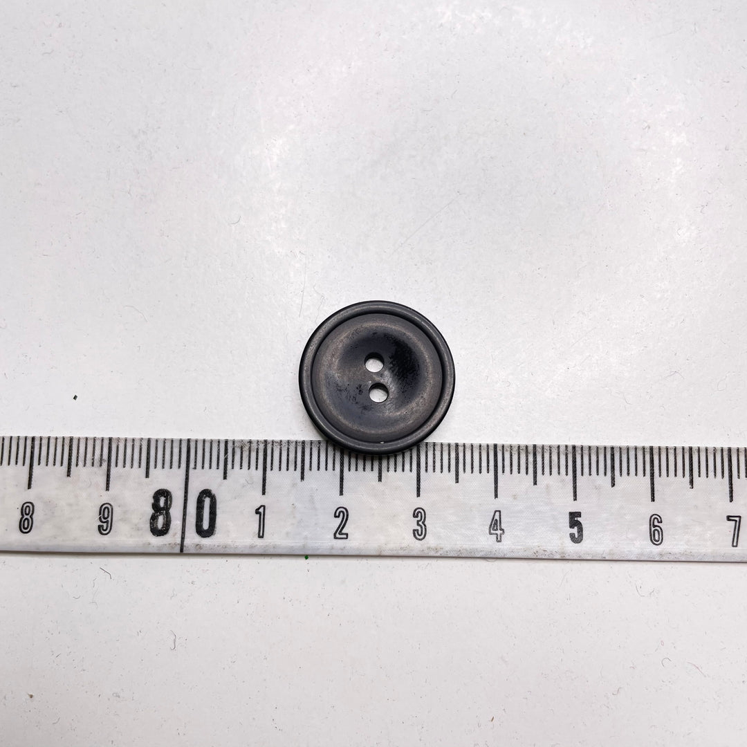 2 Hole Button - 20MM Plastic - Black - 100 Pack (6749427859569)