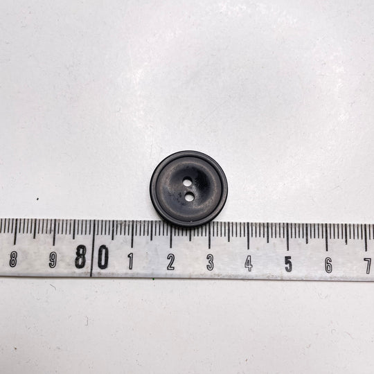 2 Hole Button - 20MM Plastic - Black - 100 Pack (6749427859569)