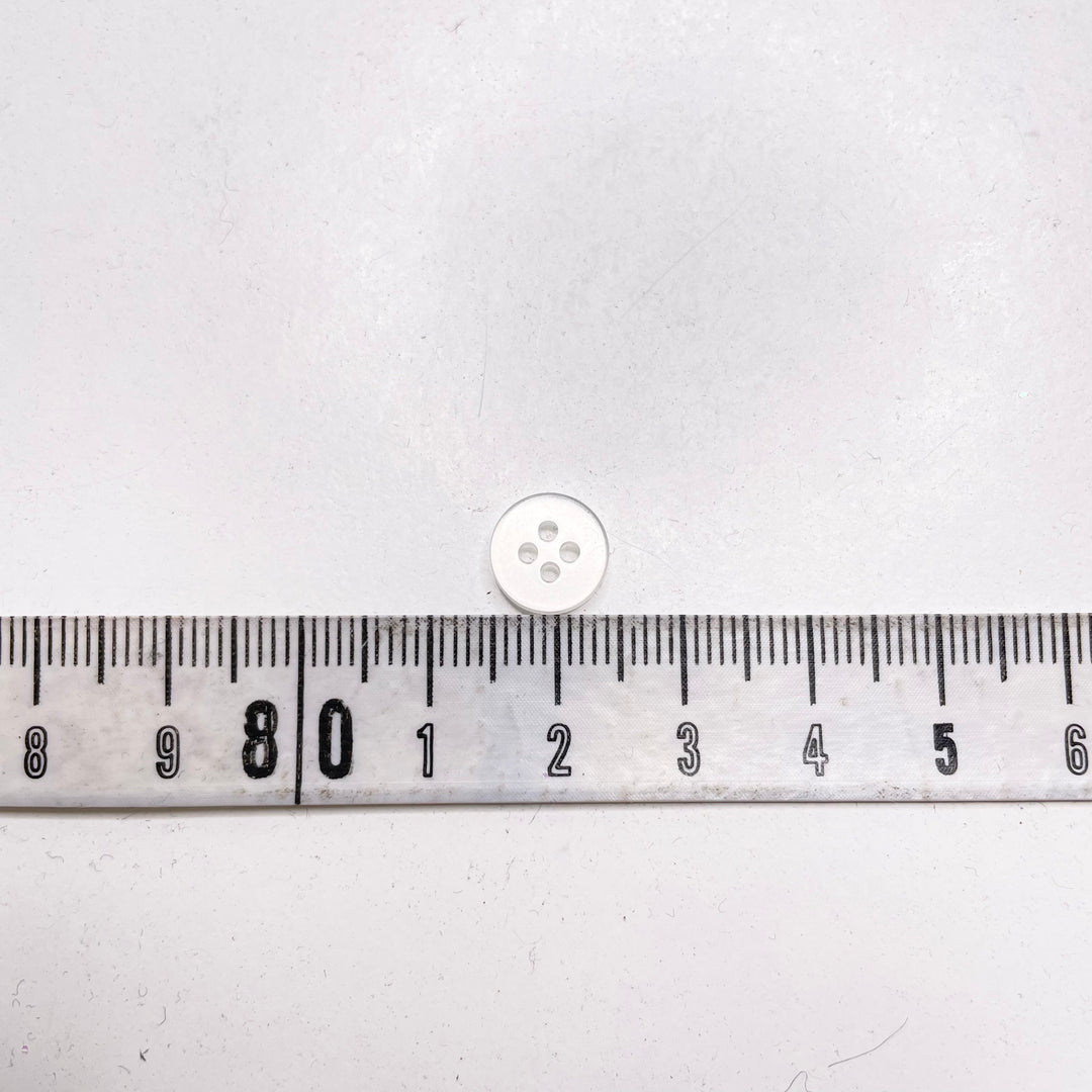 4 Hole Button - 10MM Plastic - Clear - 50 Pack (6749478944881)