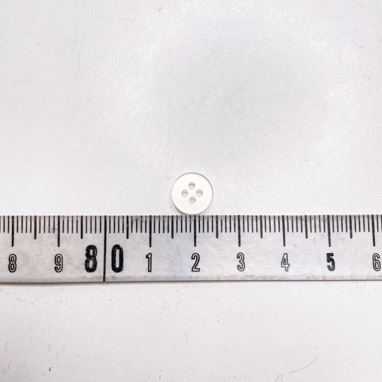 4 Hole Button - 10MM Plastic - Clear - 50 Pack (6749478944881)