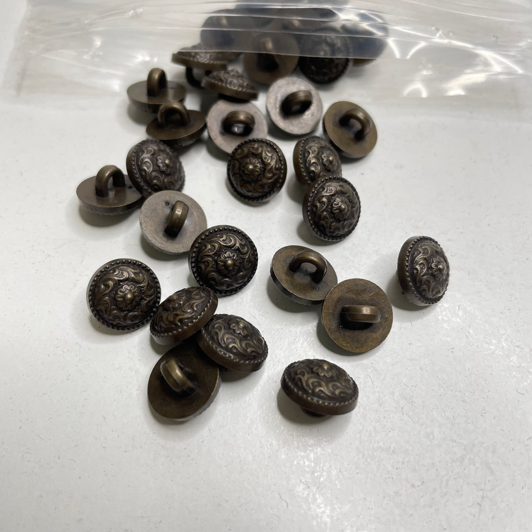 Shank Button - 11MM Plastic - Brown - 30 Pack (6809605374065)